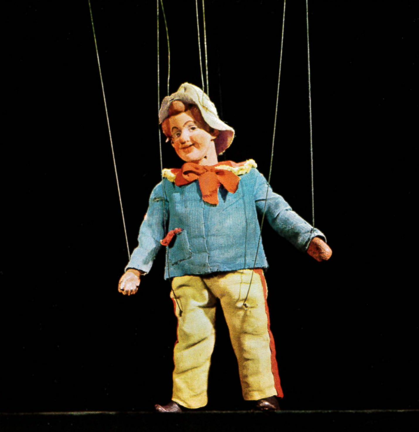 Der Salzburger Kasperl. Diese erste Kasperl-Figur Anton Aichers wird als "Ahnherr" der Salzburger Marionetten im Theater aufbewahrt